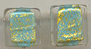 Turquoise "Cracked Gold" Flat Cubes, 14mm x 7mm deep